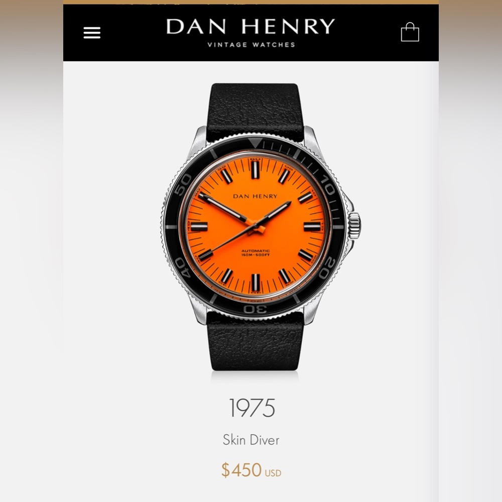 Dan Henry 1975 Skin Diver Men’s Watch